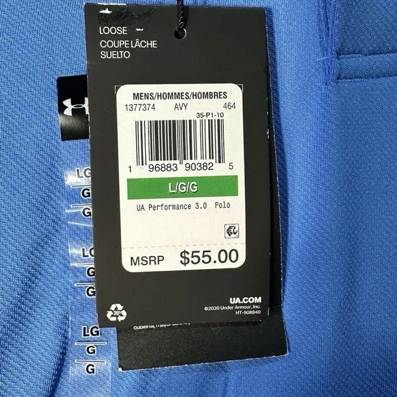 Under Armour Performance 3.0 Polo SZ Large NWT - Picture 4 of 6